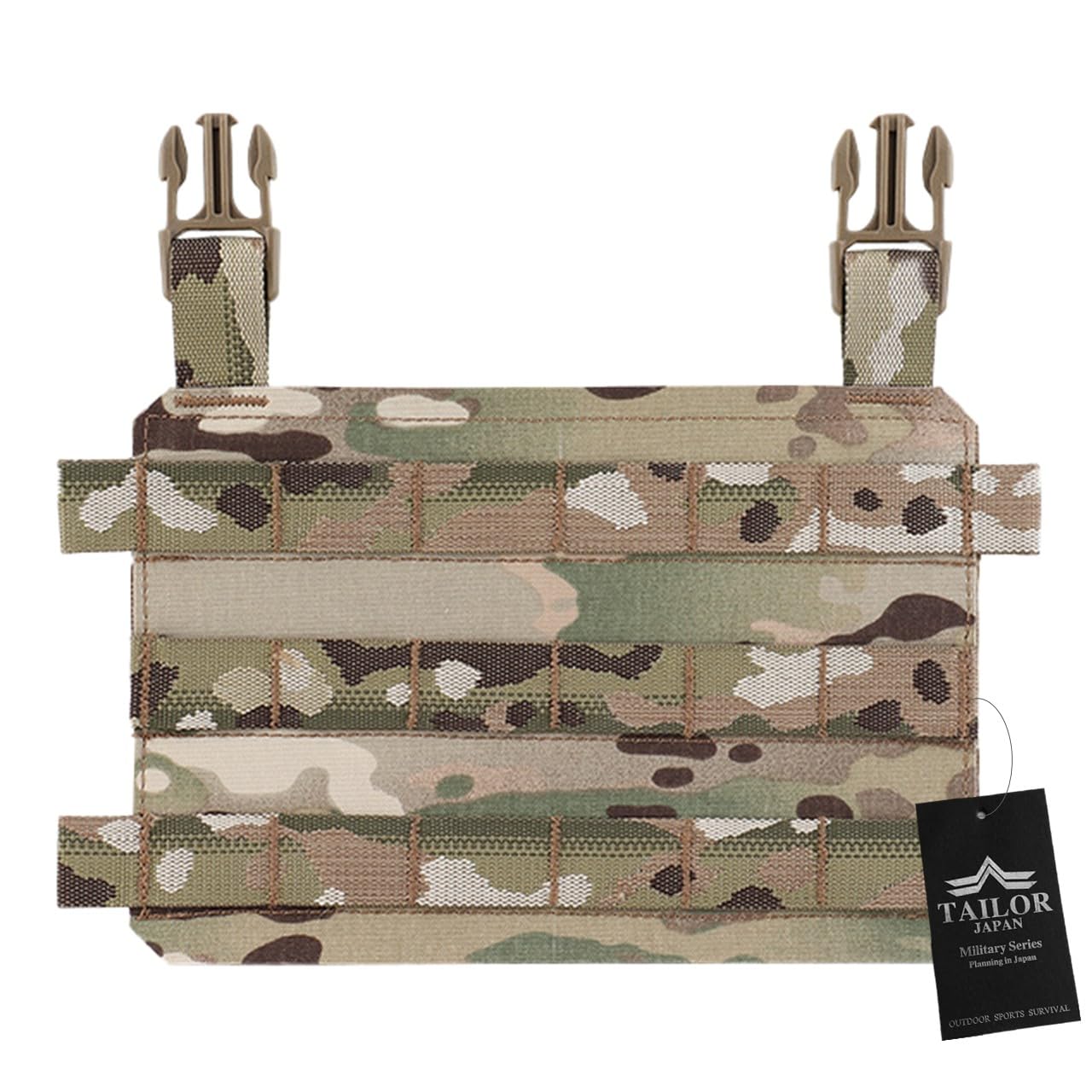 【TAILOR JAPAN】Front Panel for Plate Carrier, Carrier Panel, Modular Panel, MOLLE Molle Compatible, Fabric Similar to Actual Item (Multicam)