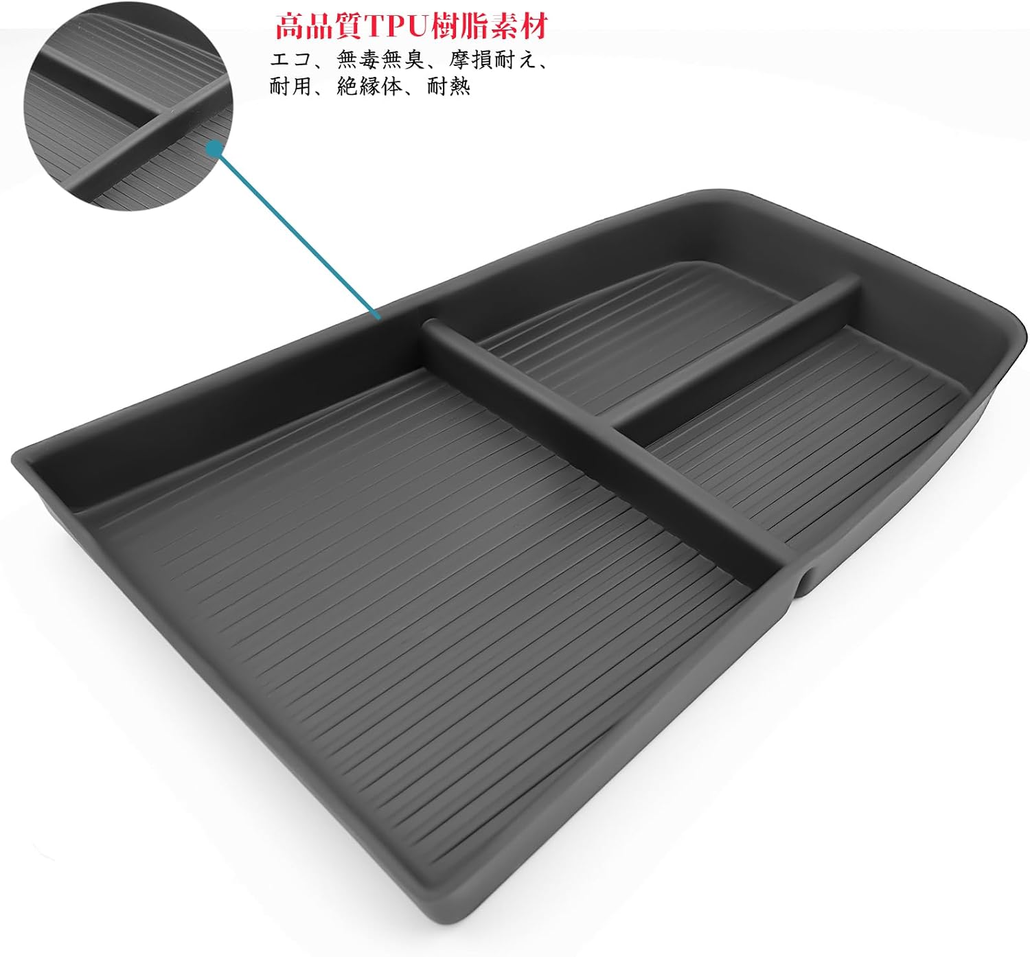 Поддон для центральной консоли Ruiya для BMW X1/iX1 U11 2023, чёрный, из ABS-пластика, без дребезжания, фото 4