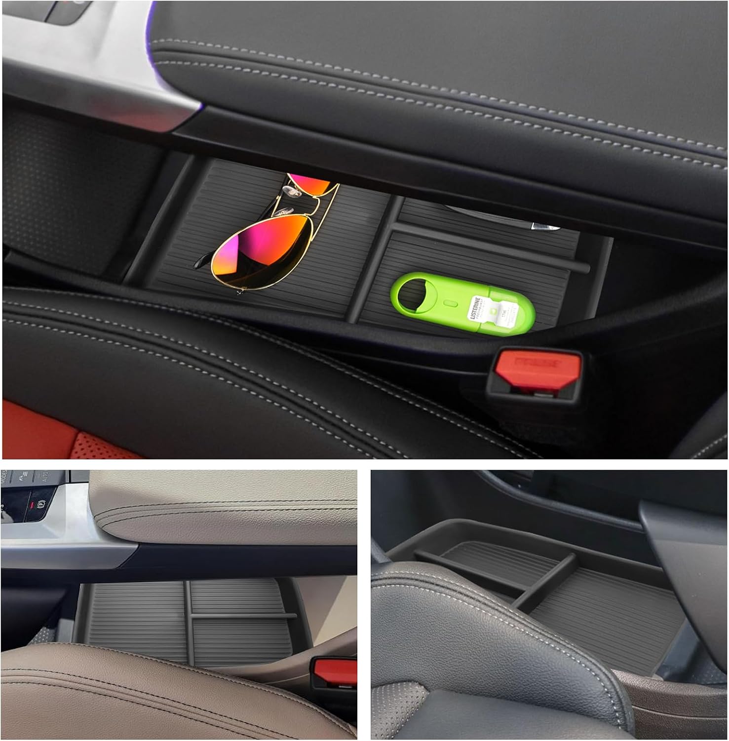 Поддон для центральной консоли Ruiya для BMW X1/iX1 U11 2023, чёрный, из ABS-пластика, без дребезжания, фото 7
