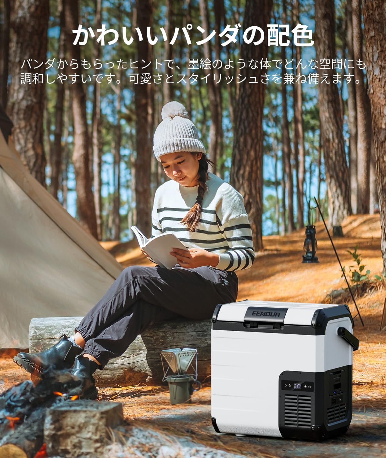 Беспроводной холодильный шкаф EENOUR D18 PRO, 5,8 галлона (18 Л), от -4°F до 140°F (от -20°C до 60°C), Включает в себя 1 аккумулятор, Для замораживания и обогрева, Компрессорный тип, 4-полосный источник питания, 100 В переменного тока, 12 В постоянного тока/24 В, Аккумулятор, Портативный холодильник, Энергосберегающий, Небольшой, Идеально подходит для использования в помещении и на открытом воздухе, в кемпинге, для сна в автомобиле 4) Аккумулятор емкостью 18 л входит в комплект поставки, фото 3