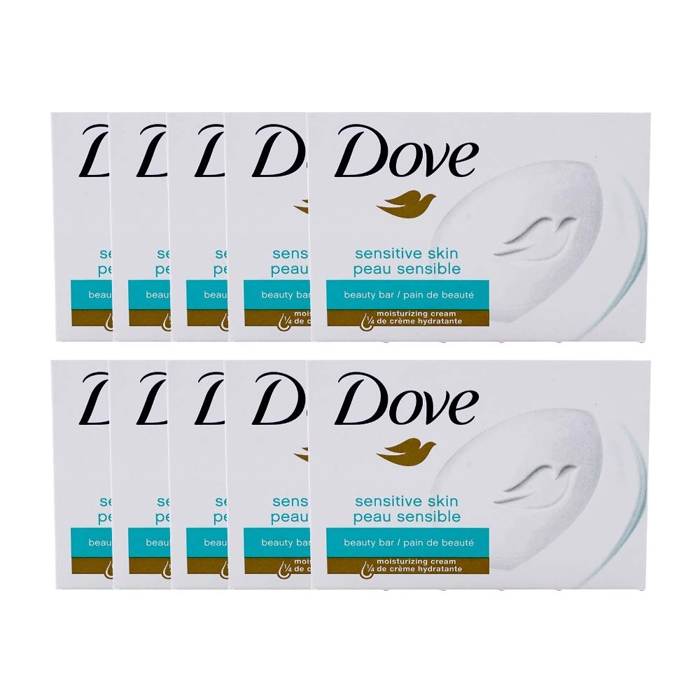Dove Beauty Bar Sensitive Skin Dove Beauty Cream Bar Soap 10-piece Set [Overseas Direct Import]