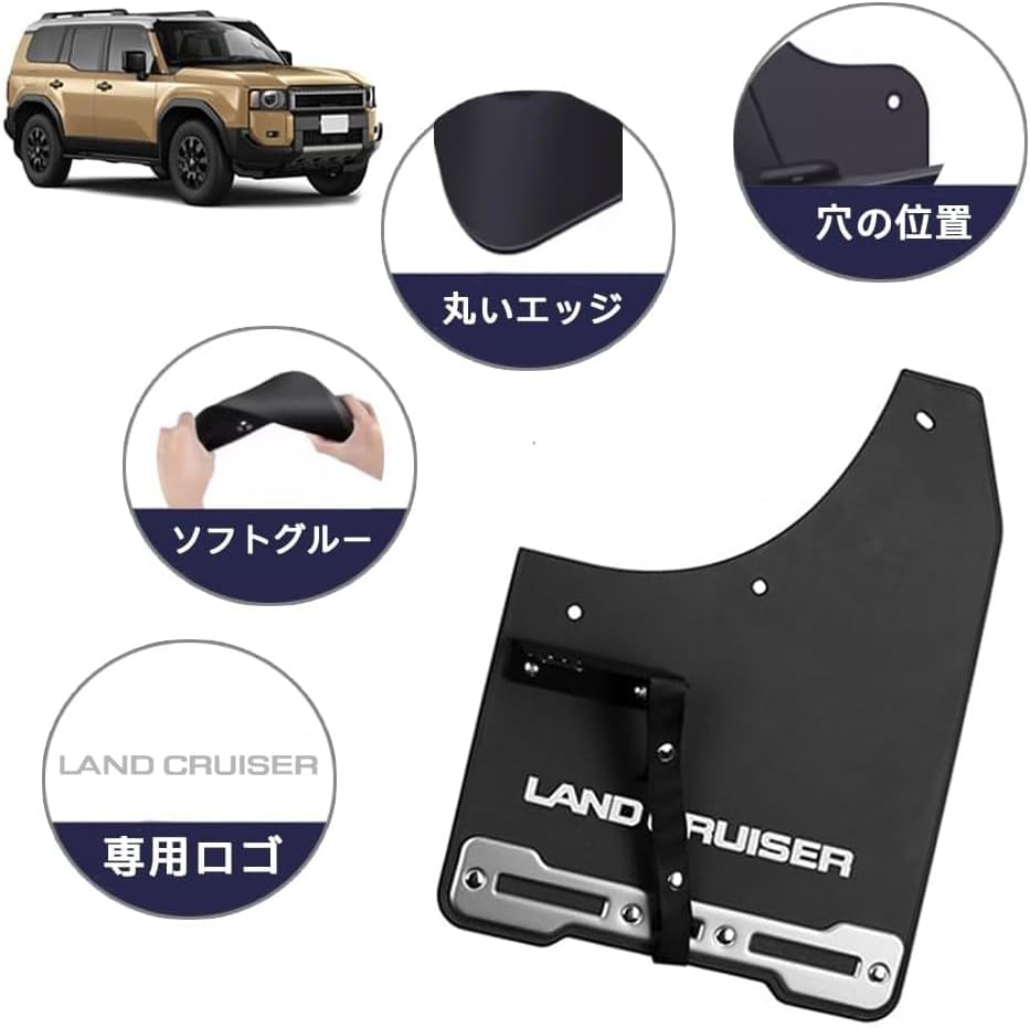 ДЛЯ нового Land Cruiser 250 Rankle 250 TRJ250W GDJ250W (2024〜настоящее время) Специальные запчасти Крылья автомобиля Брызговик на передних и задних колесах Материал PP + EPDM Дизайн для конкретного автомобиля Защита от царапин и износа Внешние аксессуары ПРОСТОТА установки 4 шт Аксессуары Rankle 250 Land Cruiser 250 -, фото 3