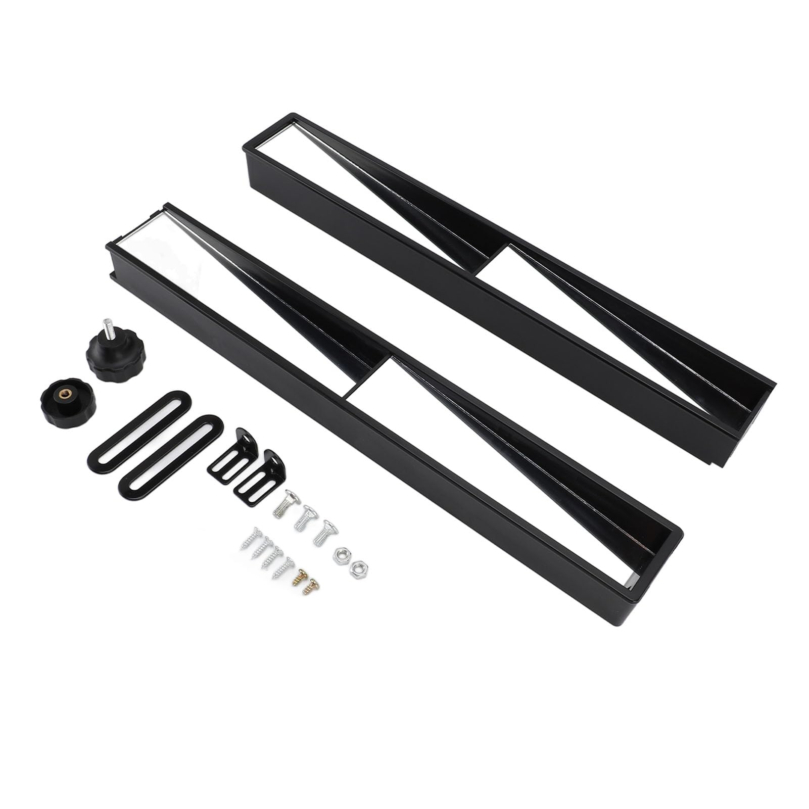 Golf Car Rear View Mirror 4 Panel Adjustable Height Wide Angle Club Car DS Van Truck Safety Replacement
