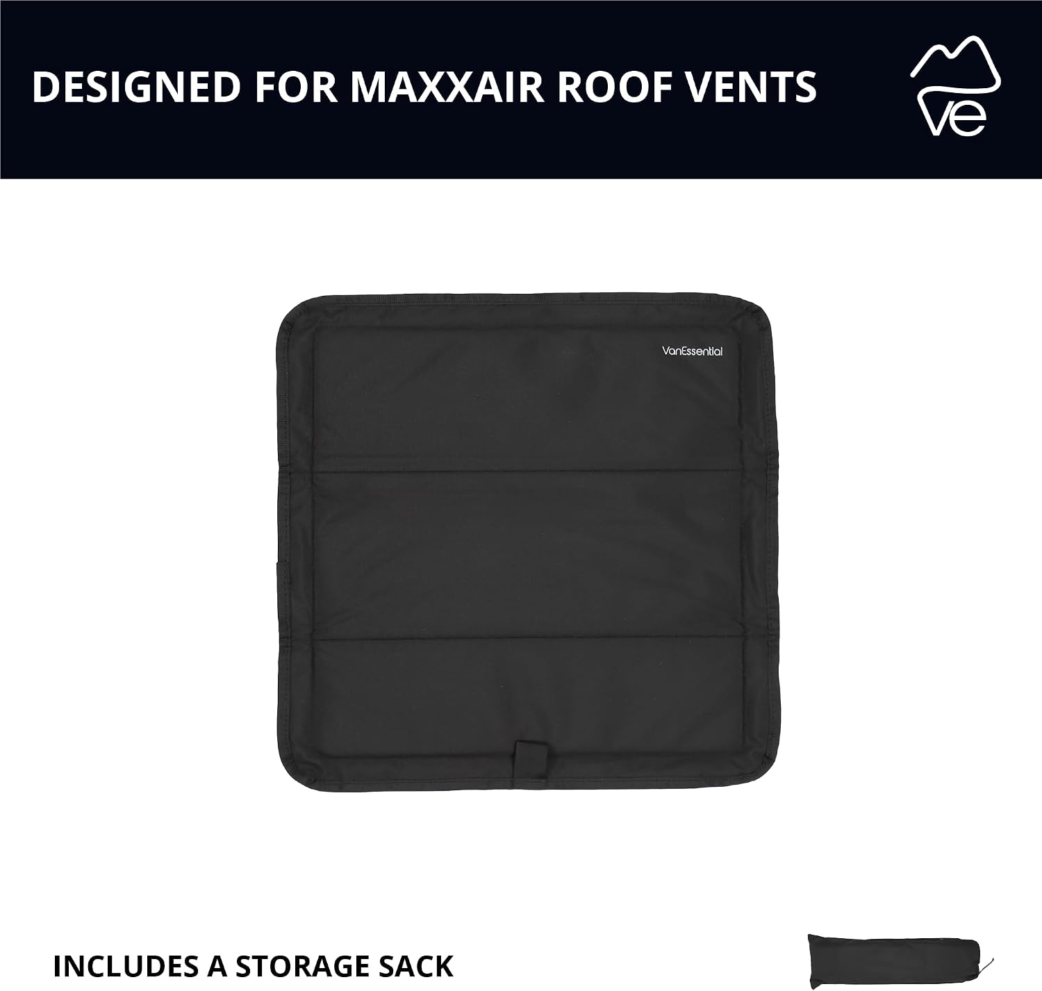Вентиляционная крышка на крыше с магнитной изоляцией VanEssential Blackout (MaxxAir/Fantastic Fan) 16,5 "x 16,5" - черный, фото 7