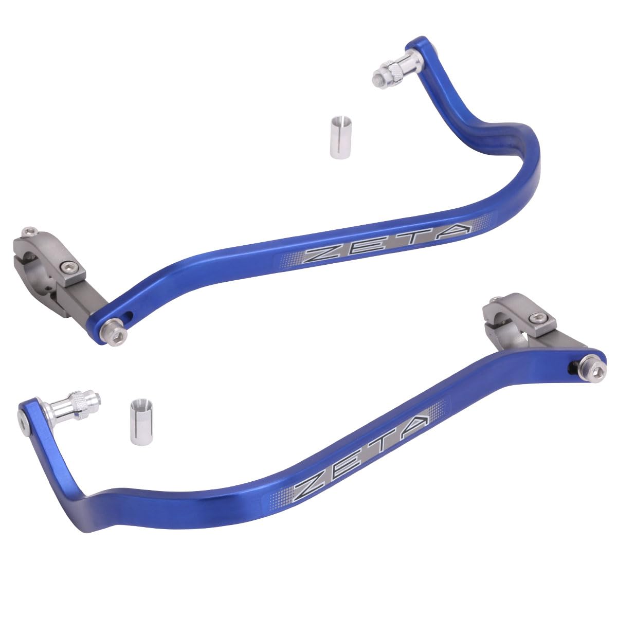 ジータレーシング(ZETA RACING) 大径(28.6mm)バー用 対応ハンドルバー内径(Φ13.5~19mm) アーマーハンドガード ベンド ブルー 高剛性アルミ合金 プロテクション オフロード ドアノブ握り ダートフリーク Dirtfreak F5296(旧品番:ZE72-0105) SXハンドルバー用(28.6mm) ブルー 単品