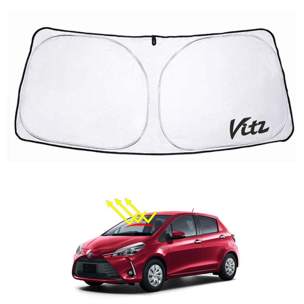 Toyota Vittz 130 Series Improved Front Sun Shade Vitz Blackout Curtain Shade Car One Touch Window Glass Cover Set Overnight Car Goods Dress Up Parts Custom Parts Accessories Interior Parts Vitz 130 Series