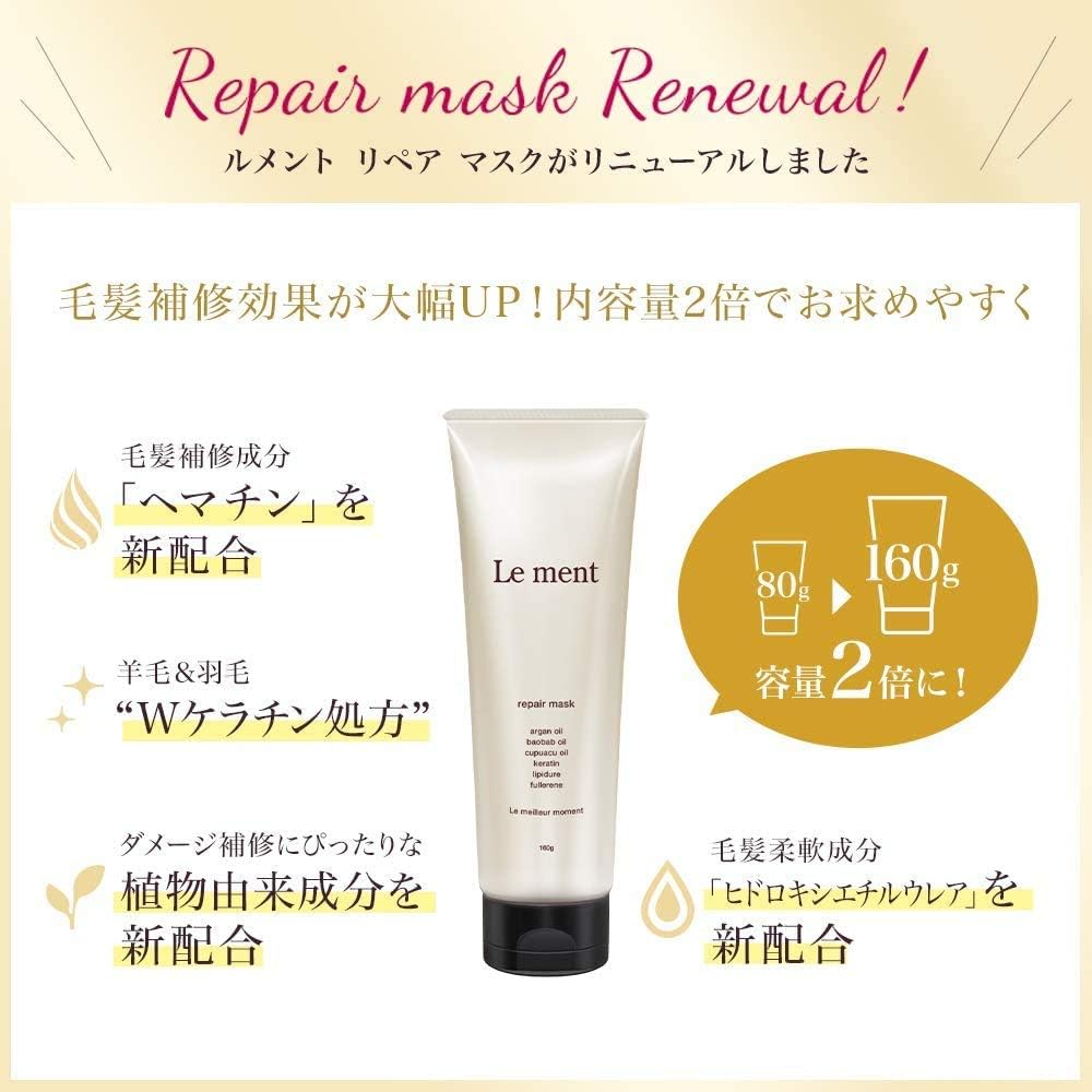 Восстанавливающая маска для волос Le ment Repair Mask Концентрированная восстанавливающая маска для волос содержит 17 видов масел и экстрактов растительного происхождения (увлажняющая) Эксклюзивные продукты для салона красоты с гиалуроновой кислотой, фото 3
