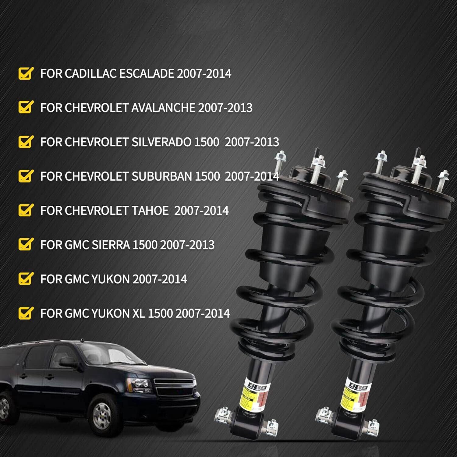 Совместимая передняя амортизационная стойка 2шт MagneRide для Cadillac для Escalade для Chevrolet Tahoe Совместима с GMC 2007-2014, фото 3