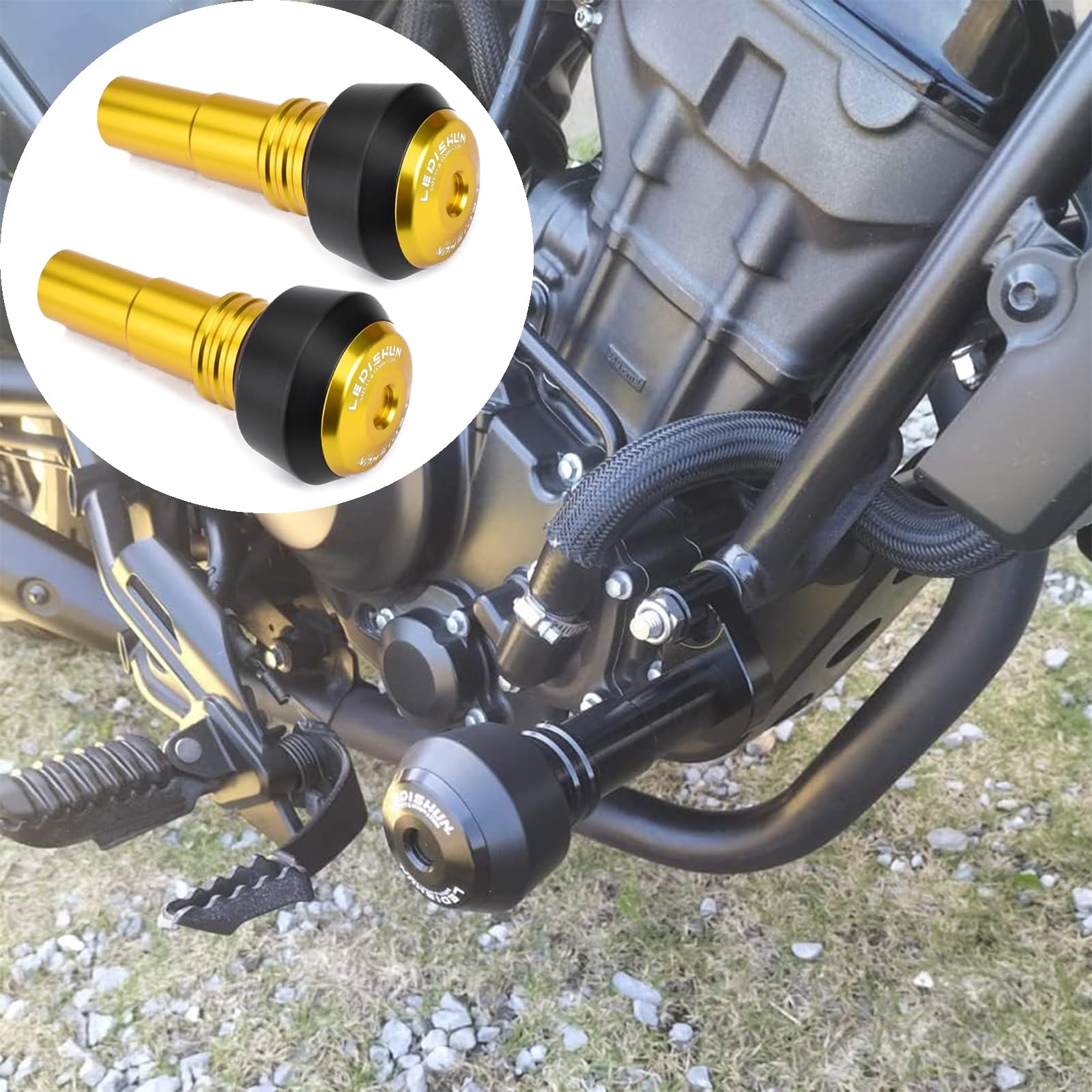 Motorcycle Frame Slider Engine Slider For Honda Rebel 500 Rebel 500 (Gold)