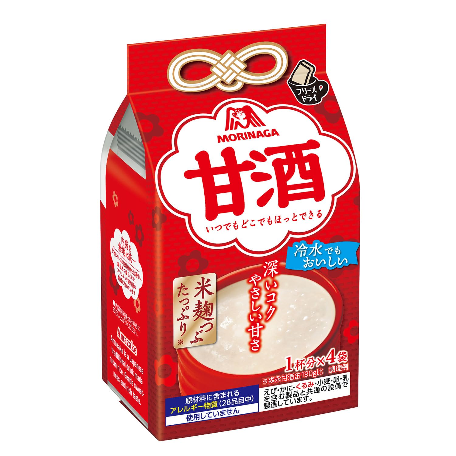 Morinaga Seika Amazake, 4 Bags x 5 Packs 4袋入×5個