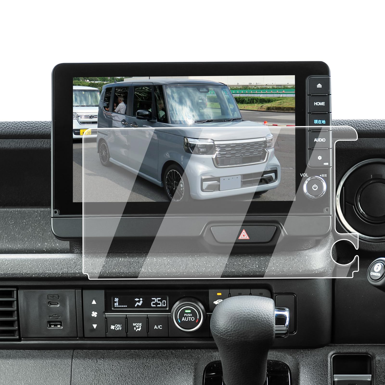 ECOZEN ホンダ N-BOX JF5/JF6 カーナビ フィルム 強化ガラス 9インチ 2023年～現行 LXU-242NBi 新型nbox jf5 jf6 3代目 専用 ナビ 保護フィルム 傷防止 超透明 指紋減少 自己吸着 飛散防止 高感度タッチHonda nboxカスタム アクセサリー カスタムパーツ 9インチ ホンダ N-BOX JF5/JF6