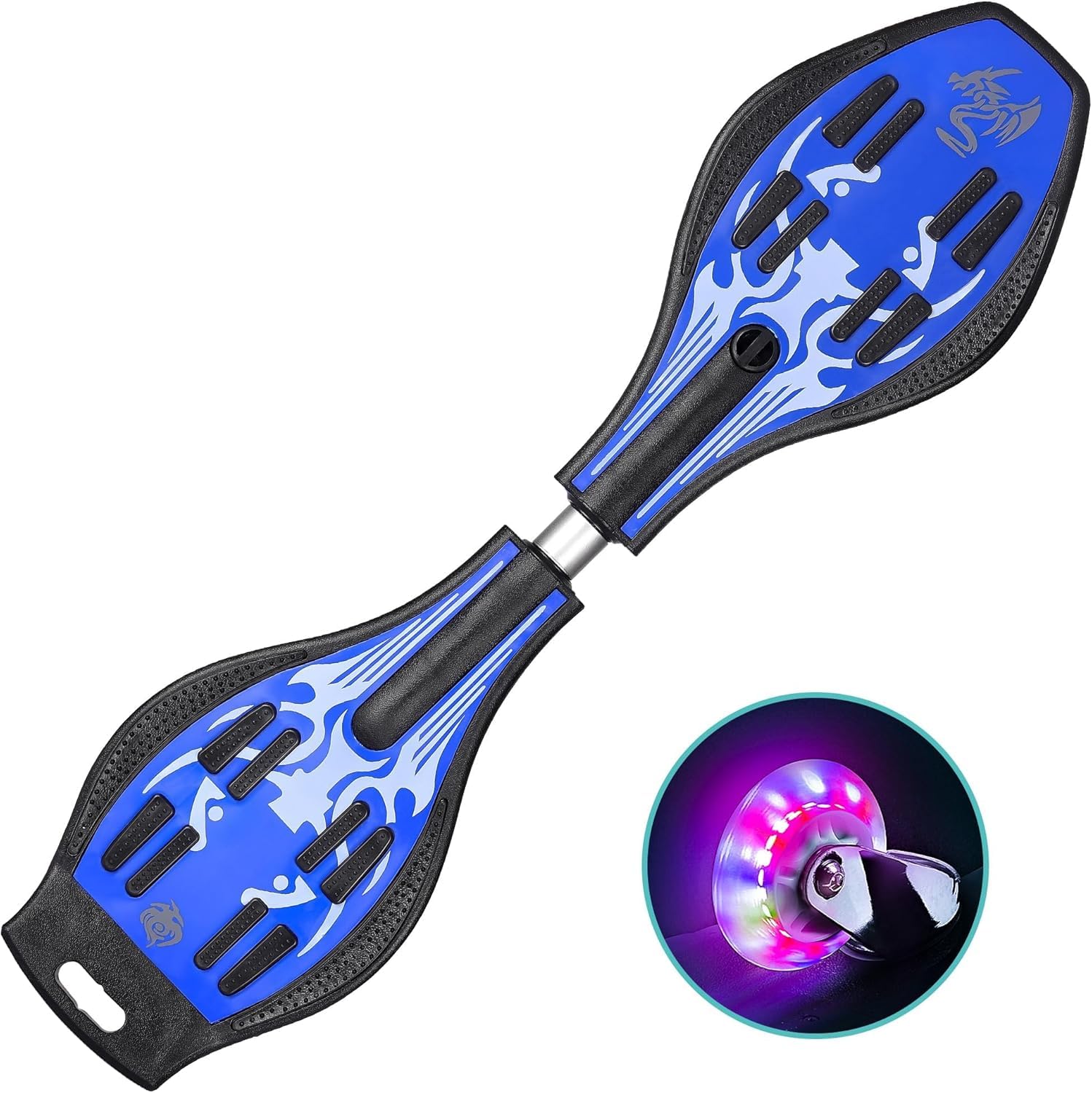 Aisfa Skateboard for Kids, Skateboarding, Kids, S Board, Blade Board, Kids Skate, Kickboard, Christmas, Bubblebo, Outdoor Play, Toy, Light Tires, Gift for Girls, Boys, Develops Focus and Balance, Safe blue