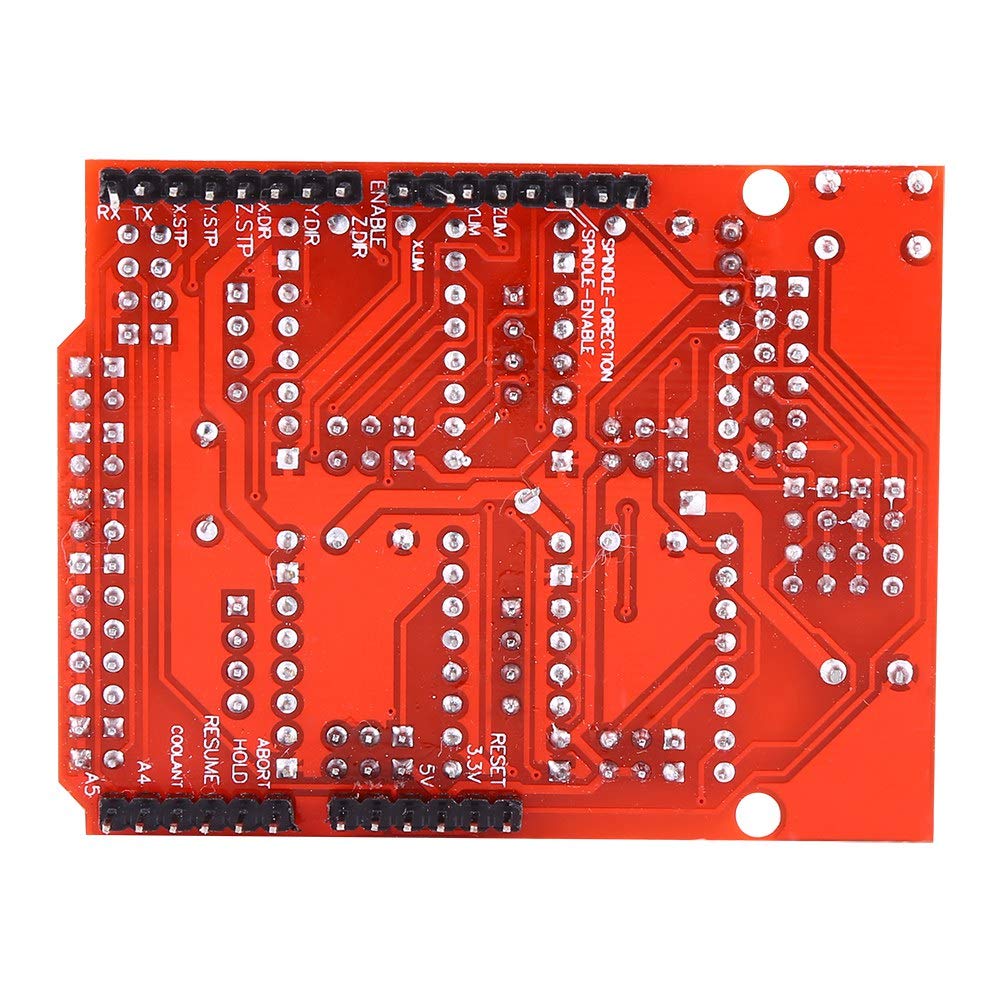 Плата расширения Yosoo cnc Shield V3 Комплект для 3D-принтера Комплект для ЧПУ Плата расширения с ЧПУ Shield A4988 Драйвер для гравировки Съемный экран с поддержкой 4 осей Защита от замыкания на землю Защита от короткого замыкания для замены в эксперименте, фото 9