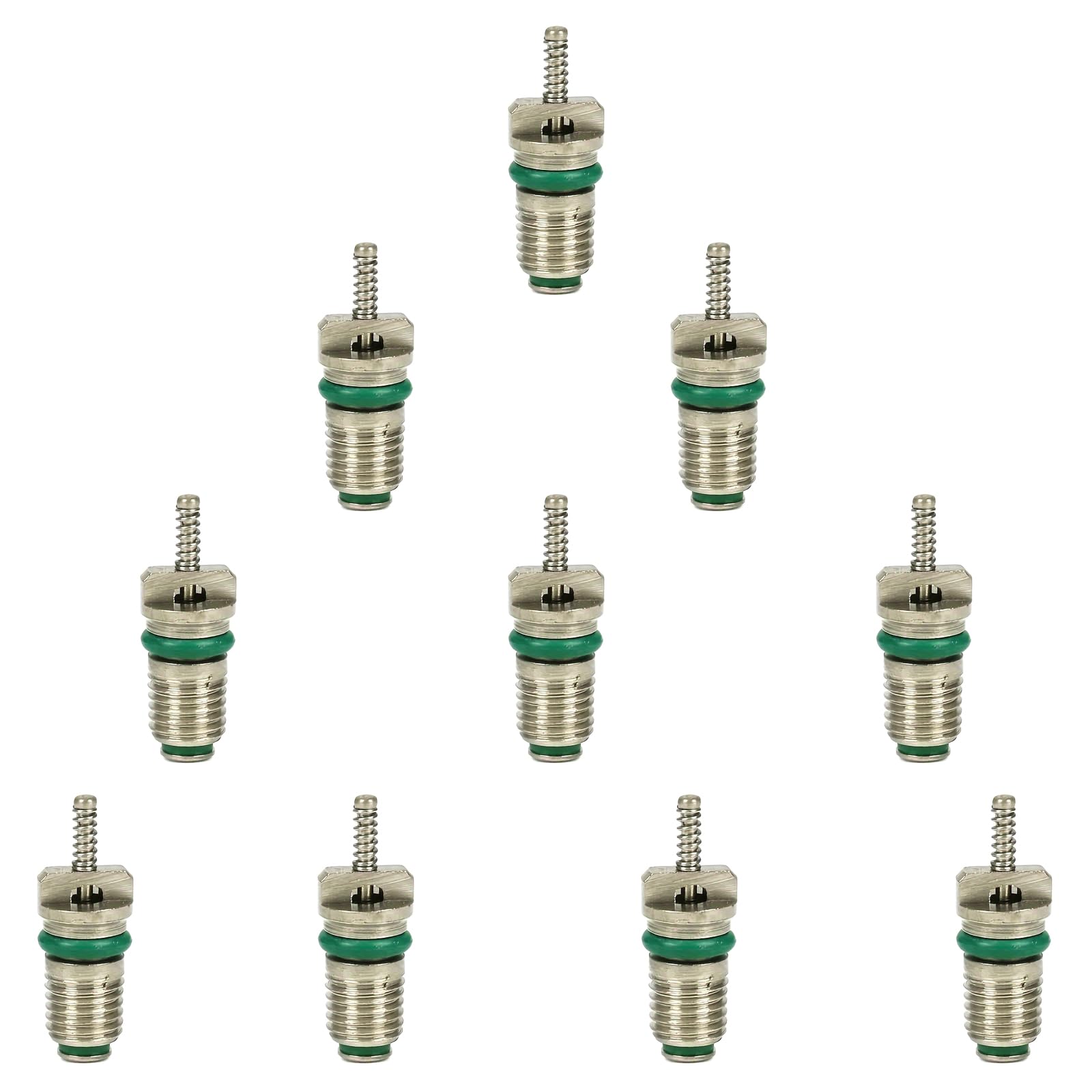 Air Conditioner Valve Core R134A 10pcs Car Air Conditioning Parts Valve Core Air Conditioner Maintenance (Green, R134A) green R134A