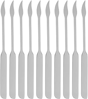 OKJHFD 10PCS Makeup Spatula Tool Stainless Steel Double Ended Foundation Spatula for Makeup AccessoriesMakeup Spatula.