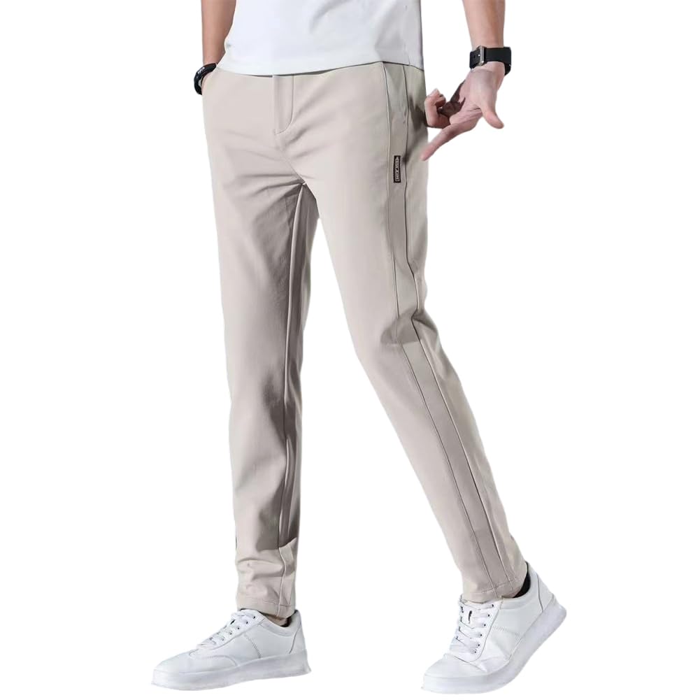 ズボン メンズ パンツ 接触冷感 夏服 ジョガーパンツ 涼しい 速乾 超ストレッチ スウェットパンツ 薄手 軽量 レギパン 美脚 春 夏 #16：カーキ（前開きファスナー） 36