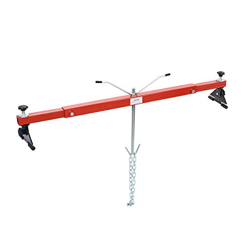 egsupportt103r Engine Support, Engine Holder, Load Capacity: Approx. 661.6 lbs (300 kg), Approx. 0.3 t (0.3 t), Red, Engine Support Bar, Width Adjustment, Legs Angle Adjustment, Engine, Gearbox, Engine Mount, Transmission, Removal, Replacement, Suspension, Lifting, Hanging, Maintenance, Disassembly, Maintenance