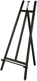 アイリスオーヤマ イーゼル 木製 高さ調節 幅60×高さ126×奥行61cm ダークブラウン 耐荷重:5kg 絵画 絵画 看板 ポスター 1300 ESL-2