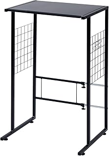 山善(YAMAZEN) キッチンラック レンジ台 幅40-55×奥行45.5×高さ85cm ゴミ箱上ラック キッチン 棚 伸縮式 スチール 組立品 ブラック YPR-40(BK)