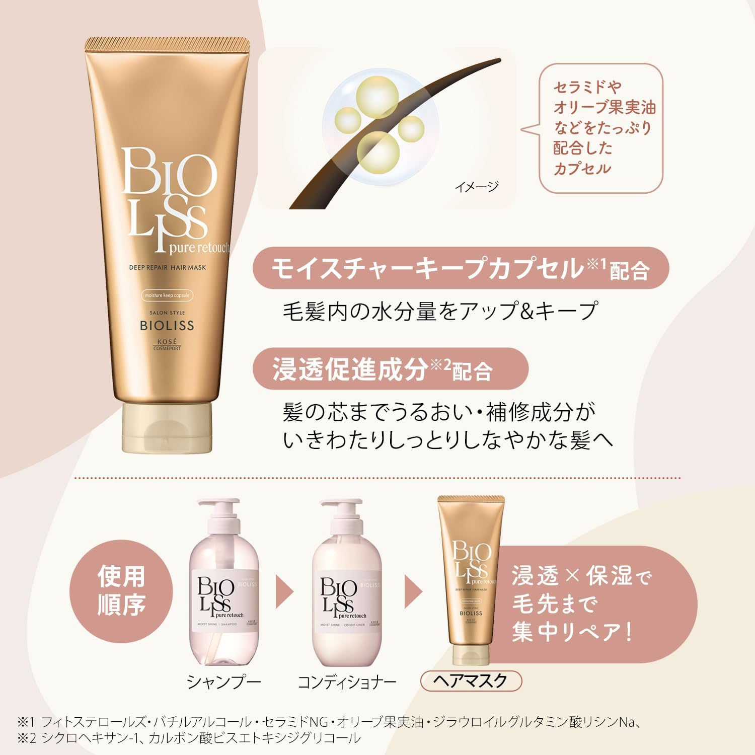 Маска для волос Salon Style Violis Pure Retouch Deep Repair, Лечебная, 7,1 унции (200 г), Увлажняет и делает эластичными, выпрямляет волнистые вьющиеся волосы, фото 4