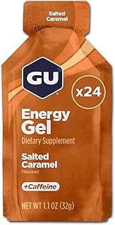 GU Original Sports Nutrition Energy Gel, Salted Caramel, 24-Count by GU Energy Labs