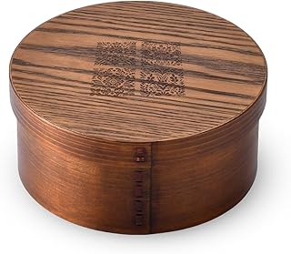 J-kitchens 北欧花紋 お櫃（ 木製 おひつ ） 約 4合 〜 5合 Φ21cm × 9.5cm
