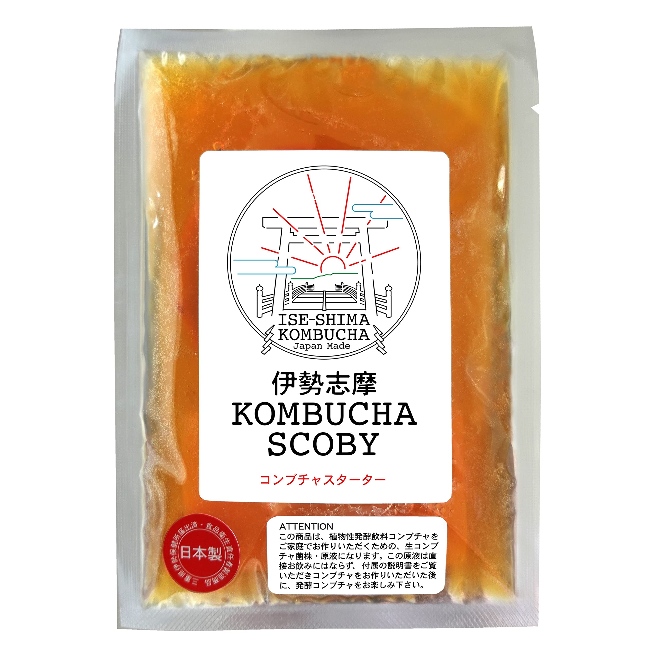 Domestic Kombucha Starter Kit [Ise Shima Kombucha Scoby (Domestic Kombucha Scoby)] (Made in Japan, with original strain scoby and liquid/170g)