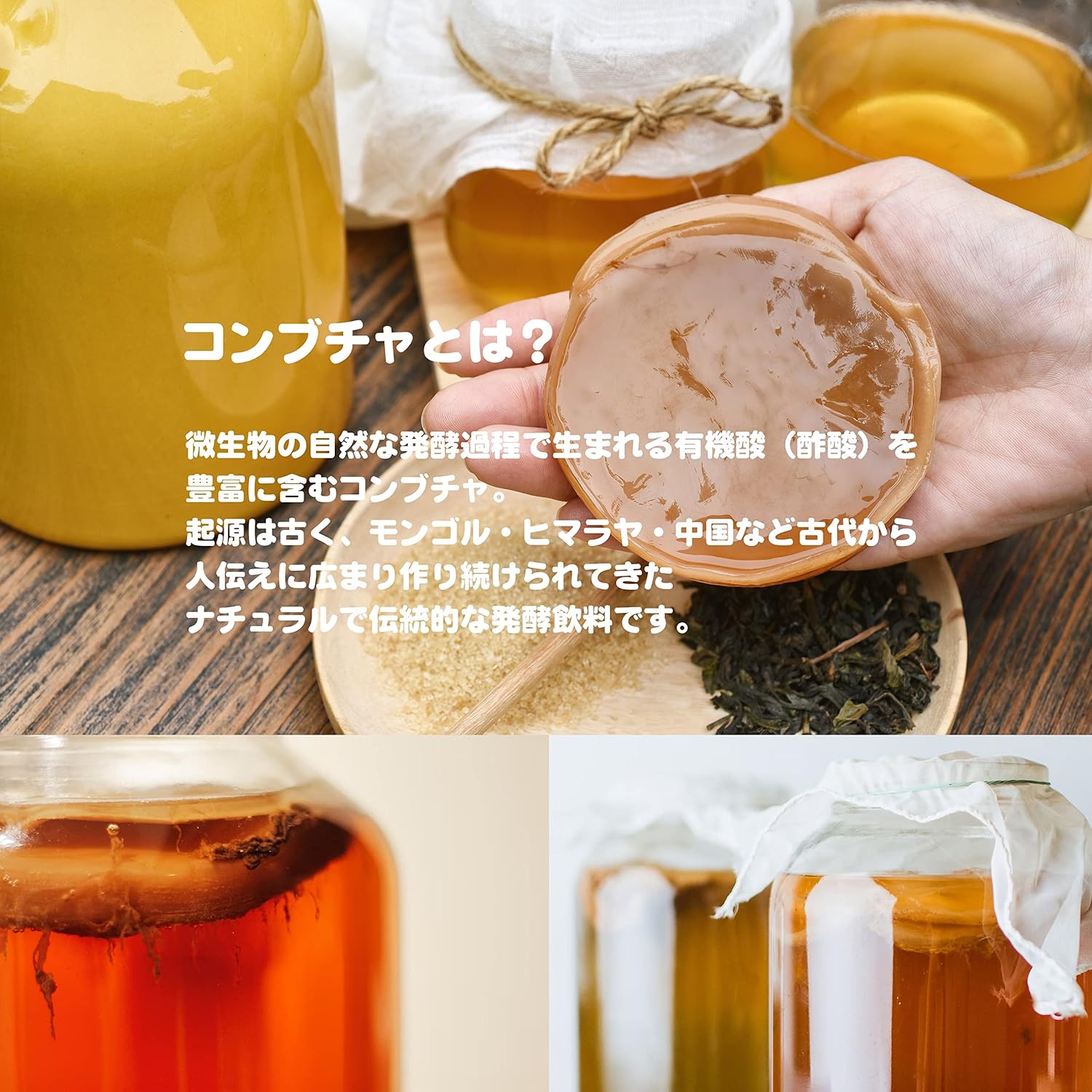 Домашний стартовый набор для приготовления чайного гриба [Ise Shima Kombucha Scoby (Домашний чайный гриб Скоби)] (Сделано в Японии, с оригинальным сортом scoby и жидкостью/170 г), фото 3