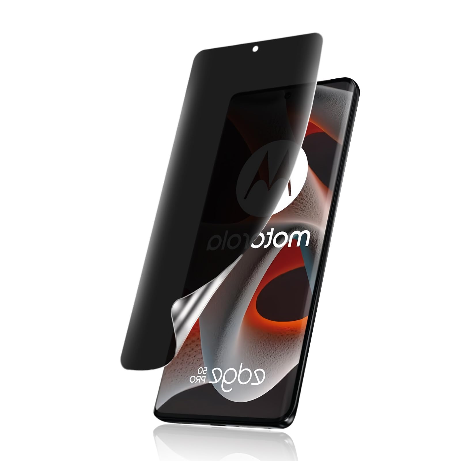 【Fingerprint Recognition Compatible · With Guide Frame】Motorola Edge 50 Pro / 50S Pro Glass Film Anti-Peeking MOTO Edge 50 Pro Full Protection Film【TPU1 Piece】Film for edge 50s pro TPU Material Smooth MJO-JAC-C045