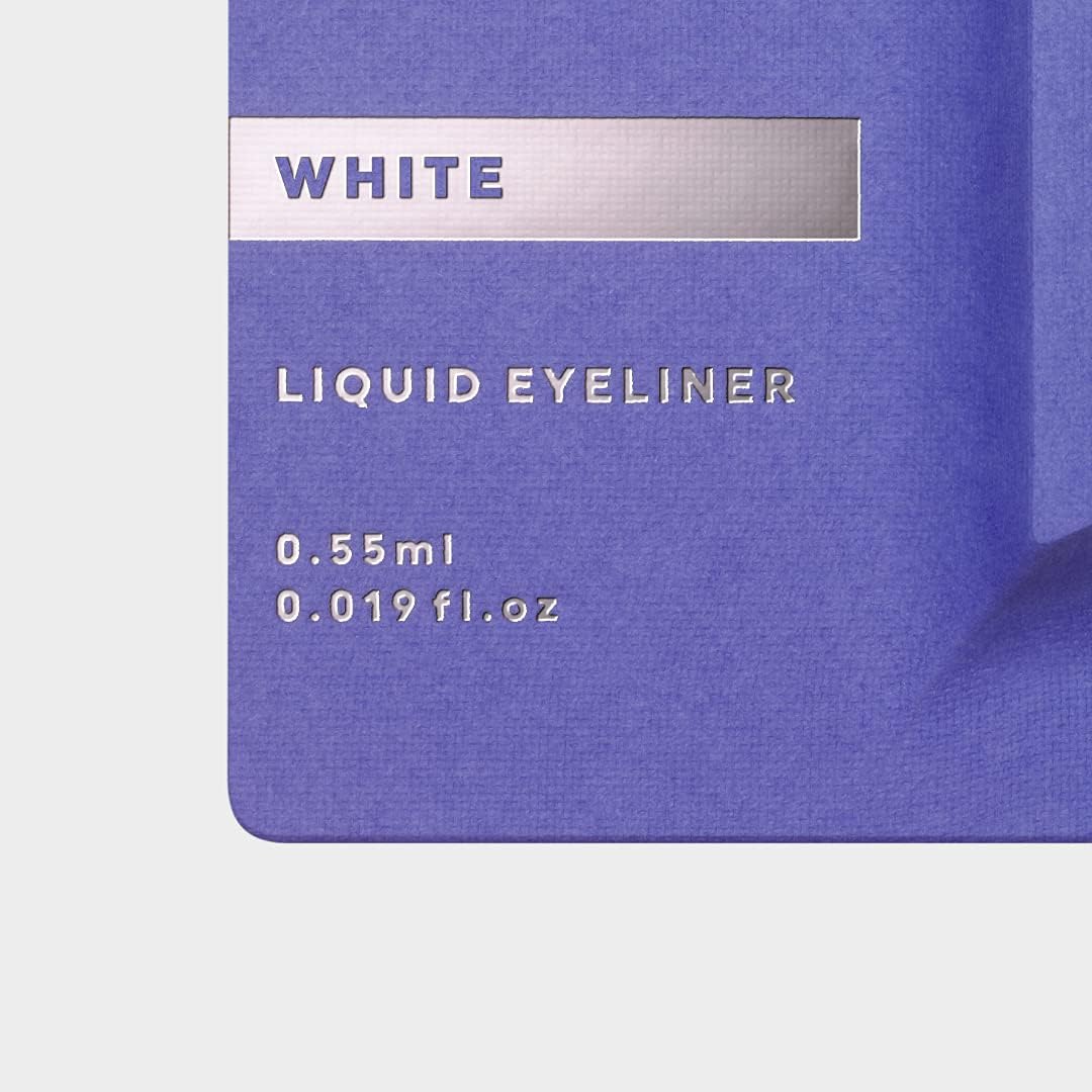 Жидкая подводка для глаз UZU BY FLOWFUSHI Eye Opening Liner [White], не содержащая спирта и красителей, гипоаллергенная белая, 0,55 мл (x 1), фото 5