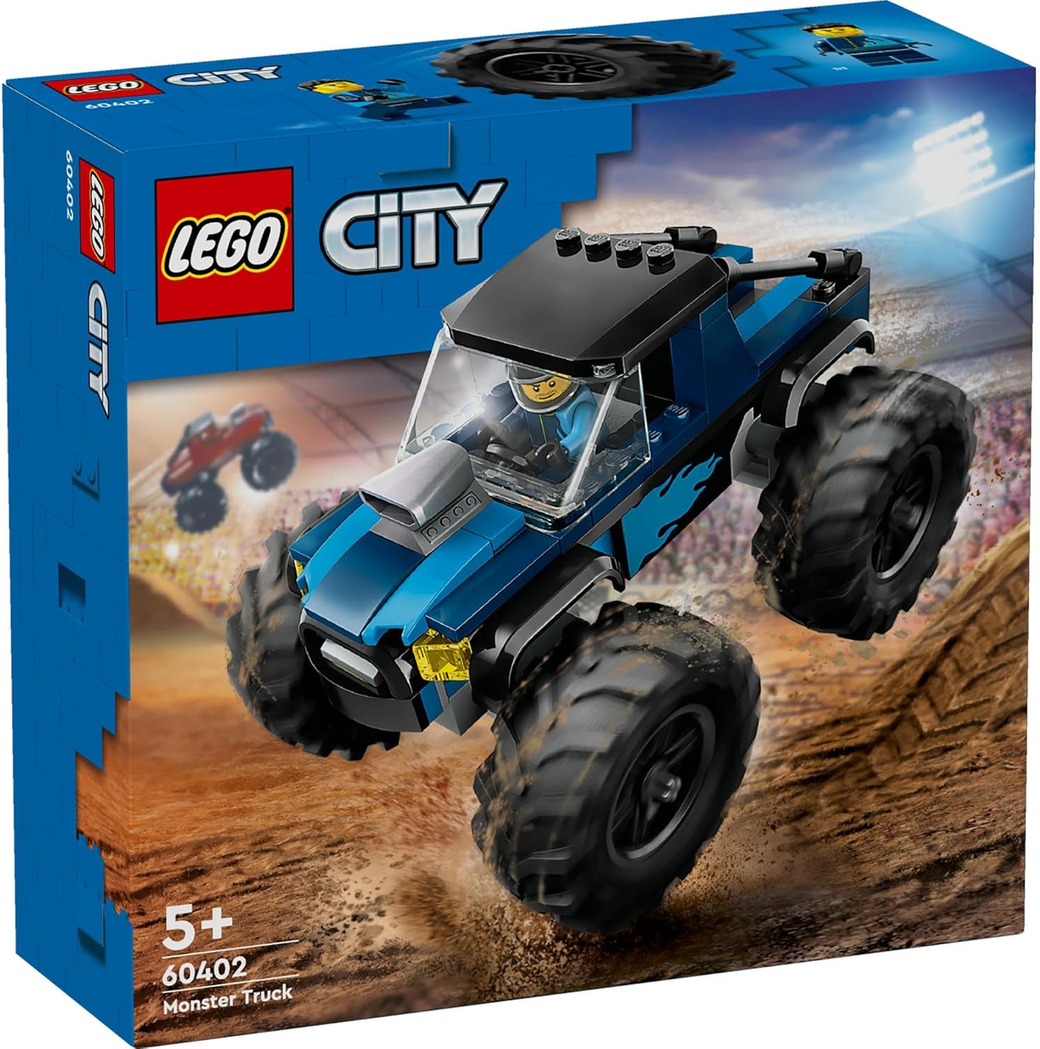 Lego City Blue Monster Truck Игрушка в подарок на день рождения Конструктор Развивающий для мальчиков и девочек Дети 5 лет 6 лет 7 лет 8 лет Катаются на машине Mini Car 60402, фото 2
