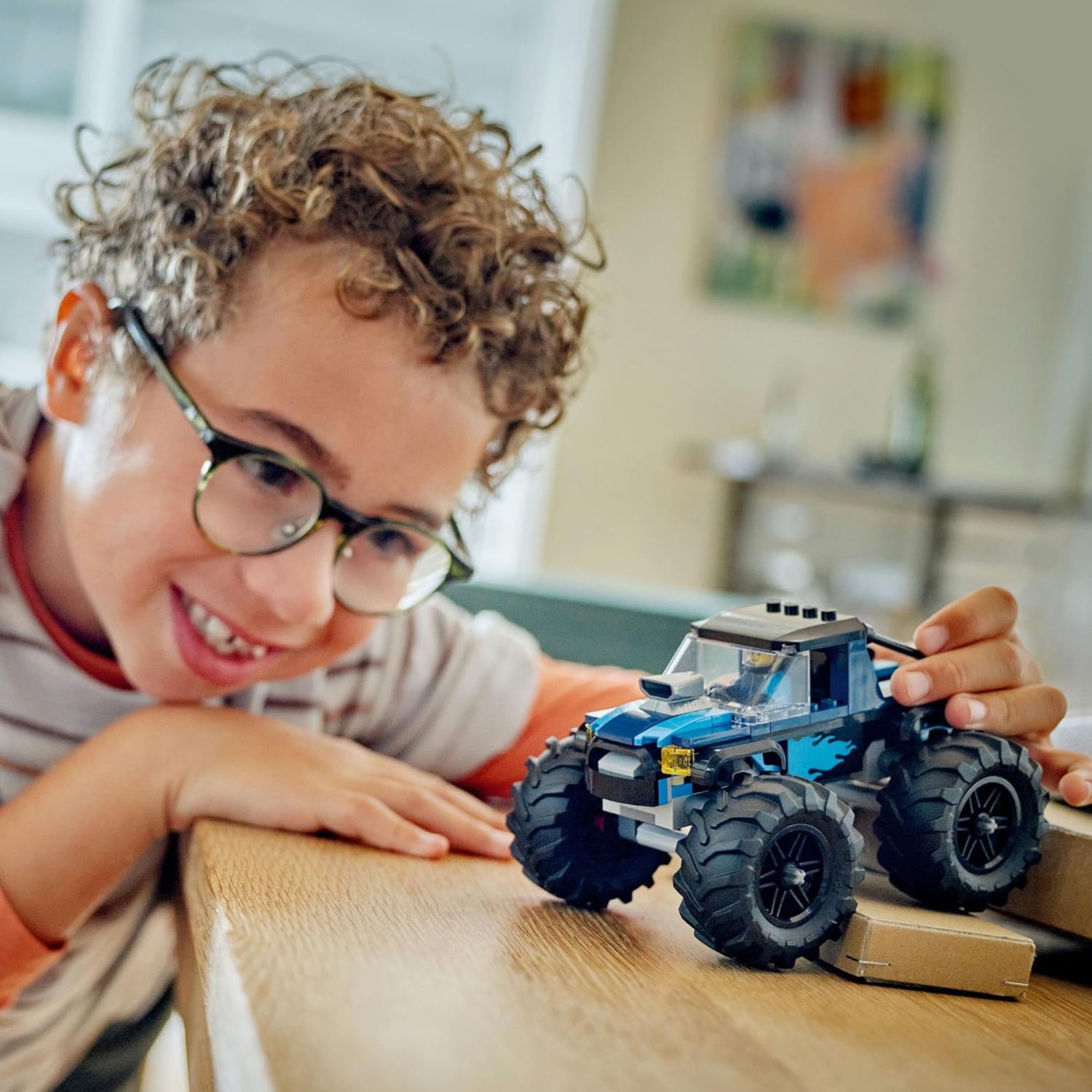 Lego City Blue Monster Truck Игрушка в подарок на день рождения Конструктор Развивающий для мальчиков и девочек Дети 5 лет 6 лет 7 лет 8 лет Катаются на машине Mini Car 60402, фото 9