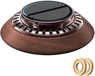 【Amazon.co.jp限定】車用芳香剤 充電不要 車載アロマディフューザー 太陽光回転式 1秒で香りが出る 無音運転 360°循環浄化 耐高温 昼夜デュアルモード散香 ケヤキ片*2枚 高級カー用品 部屋/トイレ/ヨガ室/卓上/車載/などに適用 カーディフューザー 車 芳香剤 本体のみ(リング付き)（精油なし）Z6