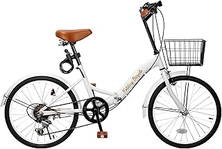 Mixiu 折りたたみ自転車 折り畳み自転車 20インチ 折畳み自転車 P-O8A 6段変速 塗装プロセスのアップグレード 高炭素鋼フレーム ハンドル・サドル高さ調整可能 前後泥除け装備 ワイヤーロック、ライト、カゴ、空気入れ付き 男女兼用 通勤 通学 旅行