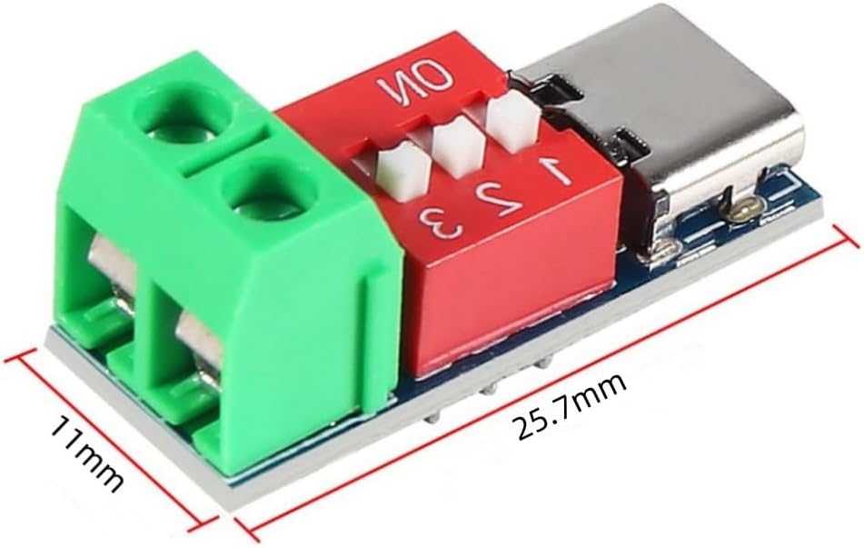 Модуль запуска USB-C PD 3шт Тестовая плата для быстрой зарядки QC PD Модуль регулировки регулируемого напряжения 5 ~ 20 В, фото 2