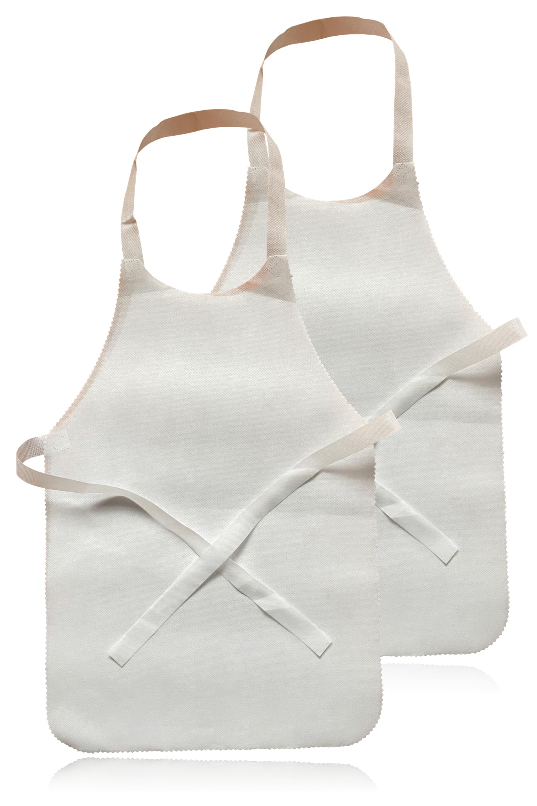 AZure Disposable Aprons, Non-woven Fabric, Individually Packaged, 40 Pieces, With Waist Ties white