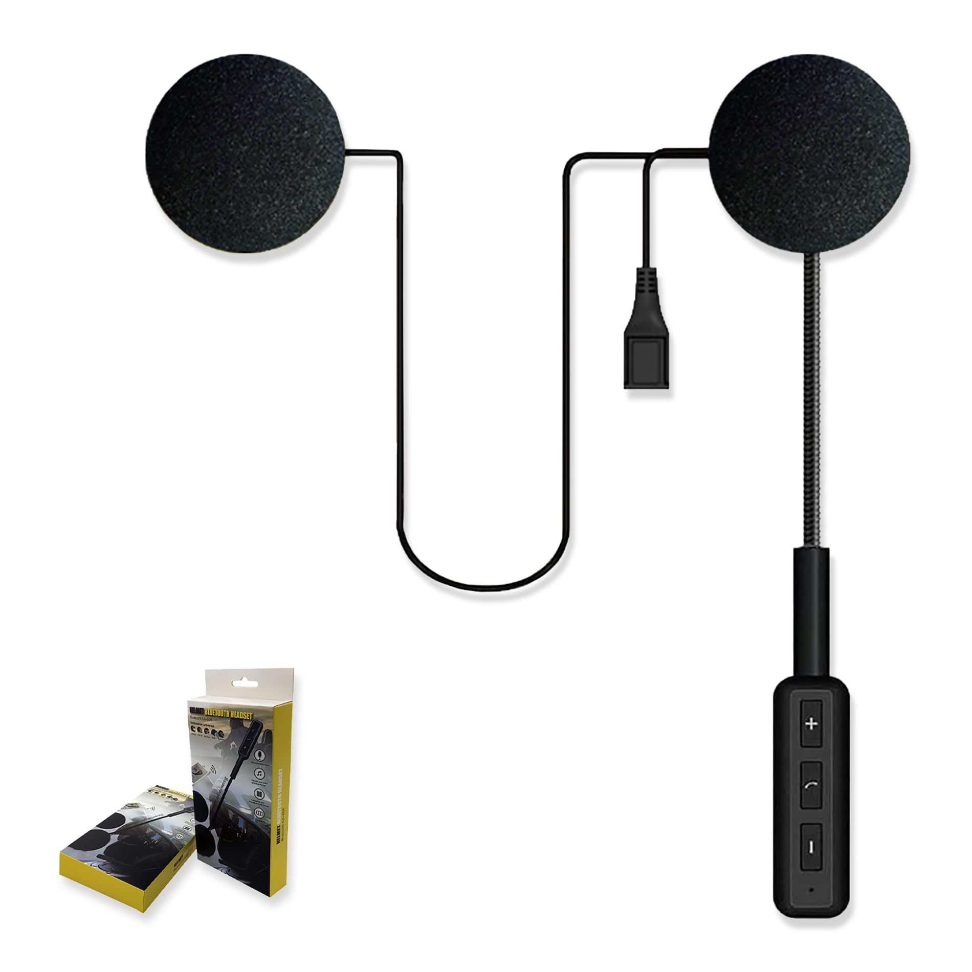 【Latest Improved Model】Motorcycle Helmet Headset, Wireless Bluetooth 5.0 Anti-Interference Hands-Free Auto Reception Noise Reduction Music/Voice Control/Call BT08 by COVELL