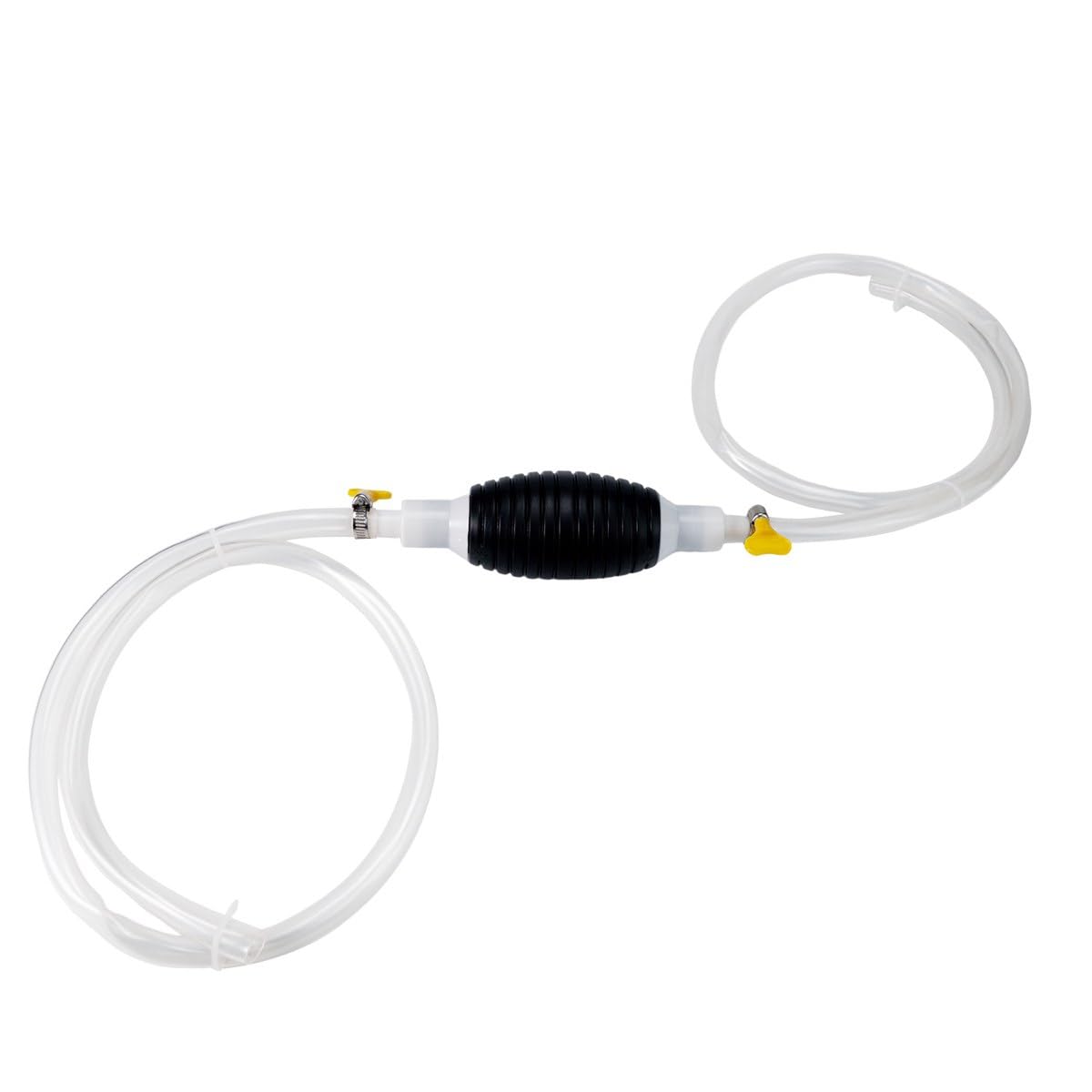 Manual Oil Pump, Integrated Rubber Ball Design, Transparent Hose, Manual Gasoline Extraction Pump, Equipped with Check Valve, Oil Transfer, Fuel Transfer Pump, Car, Motorcycle, Tractor 内径14mm 外径17.5mm - 2M