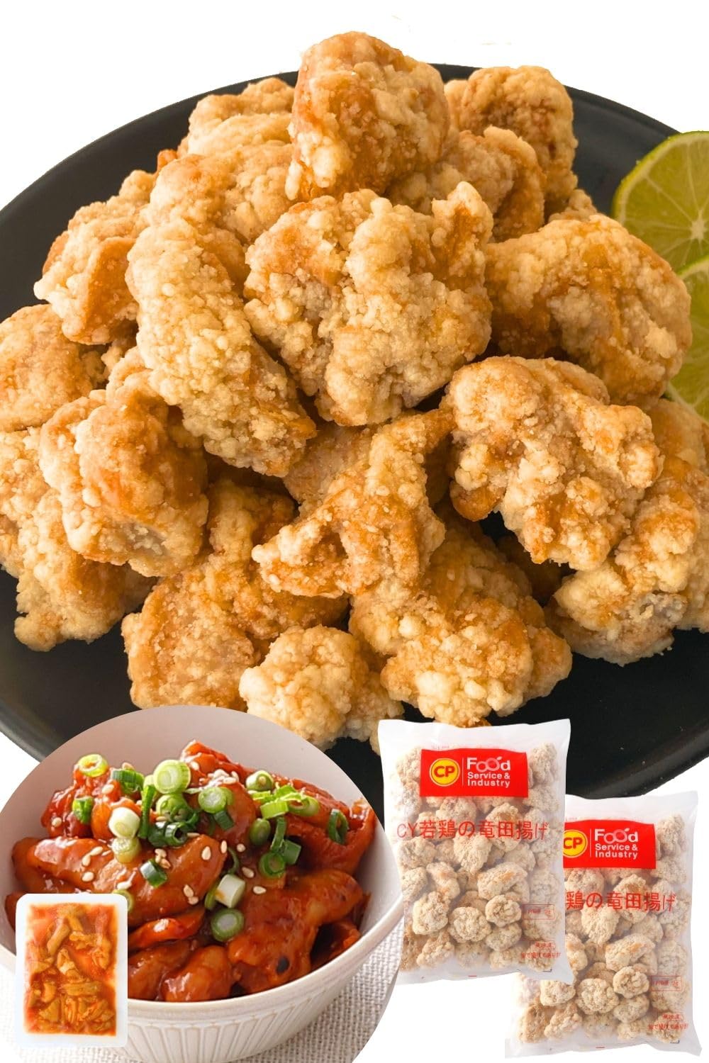 スターゼン 竜田揚げ 冷凍食品 唐揚げ (竜田揚げ 2kg ＋ スタミナわっしょい 80g） 1キログラム (x 2)