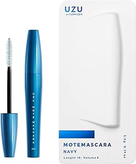 UZU BY FLOWFUSHI (ウズバイフローフシ) モテマスカラ MOTE MASCARA [ネイビー] カラーマスカラ まつげケア 耐水性 お湯オフ 低刺激性