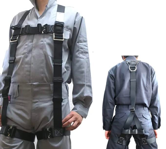 Tsubaki Model Full Body Y-Strap Safety Harness L Size (67-75 in) Fall Prevention Equipment Compliant Item Black Full Body Safety Belt HYF2-L-BL