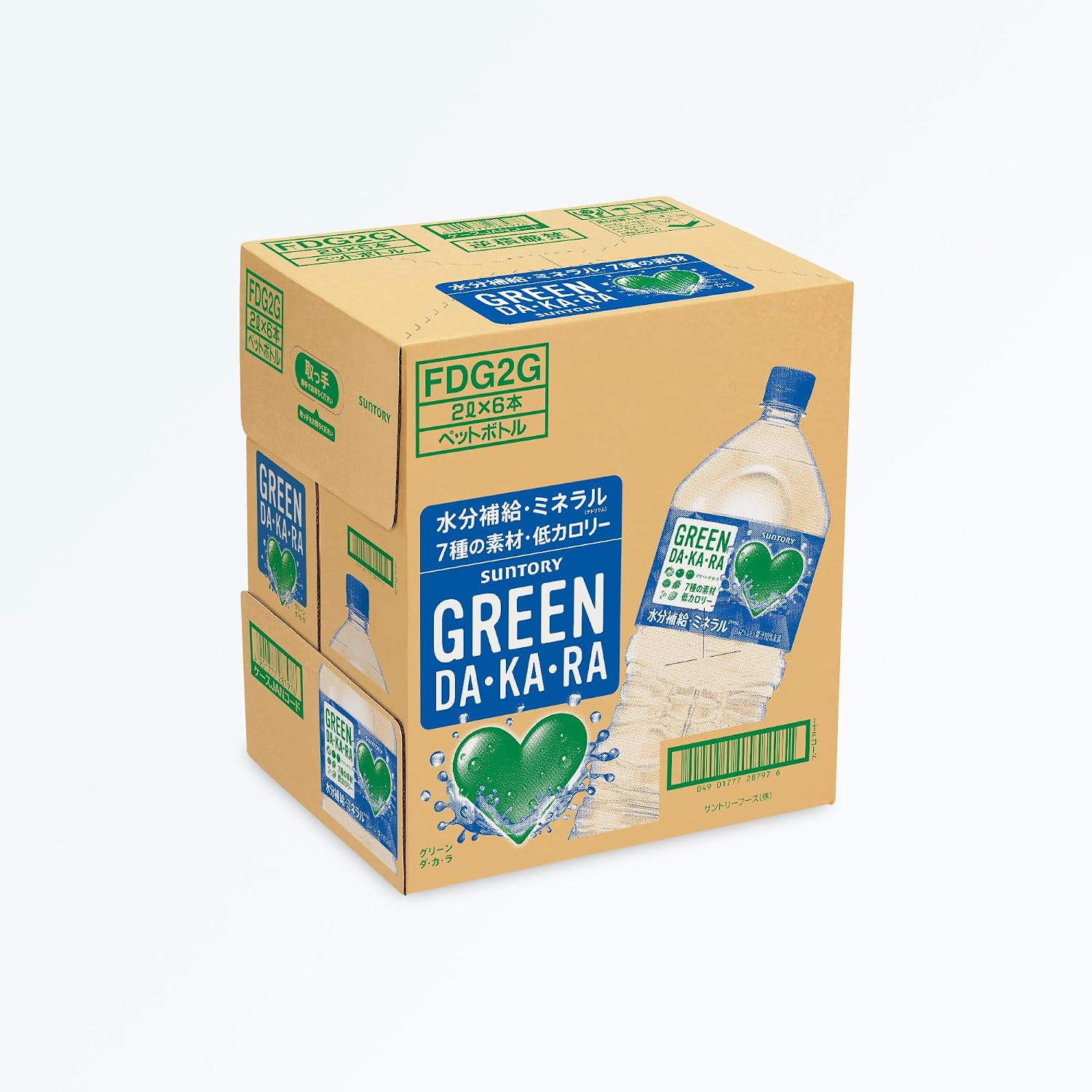ЗЕЛЕНЫЙ ДА-КА-РА (Green Dakara) Спортивный напиток Suntory GREEN DA-KA-RA, 67,6 жидких унций (2 л) х 6 бутылок, фото 3