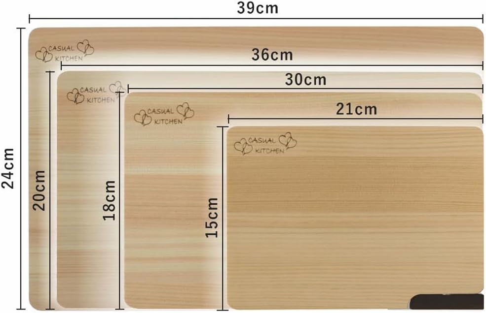 Деревянная разделочная доска Daiwa Sangyo Hinoki, японского производства, устойчивая к плесени, с подставкой в комплекте, Толщина 16,5 дюймов (42 см), Натуральная толстая доска с подставкой 16,5 дюймов (42 см) * Нельзя мыть в посудомоечной машине, фото 7