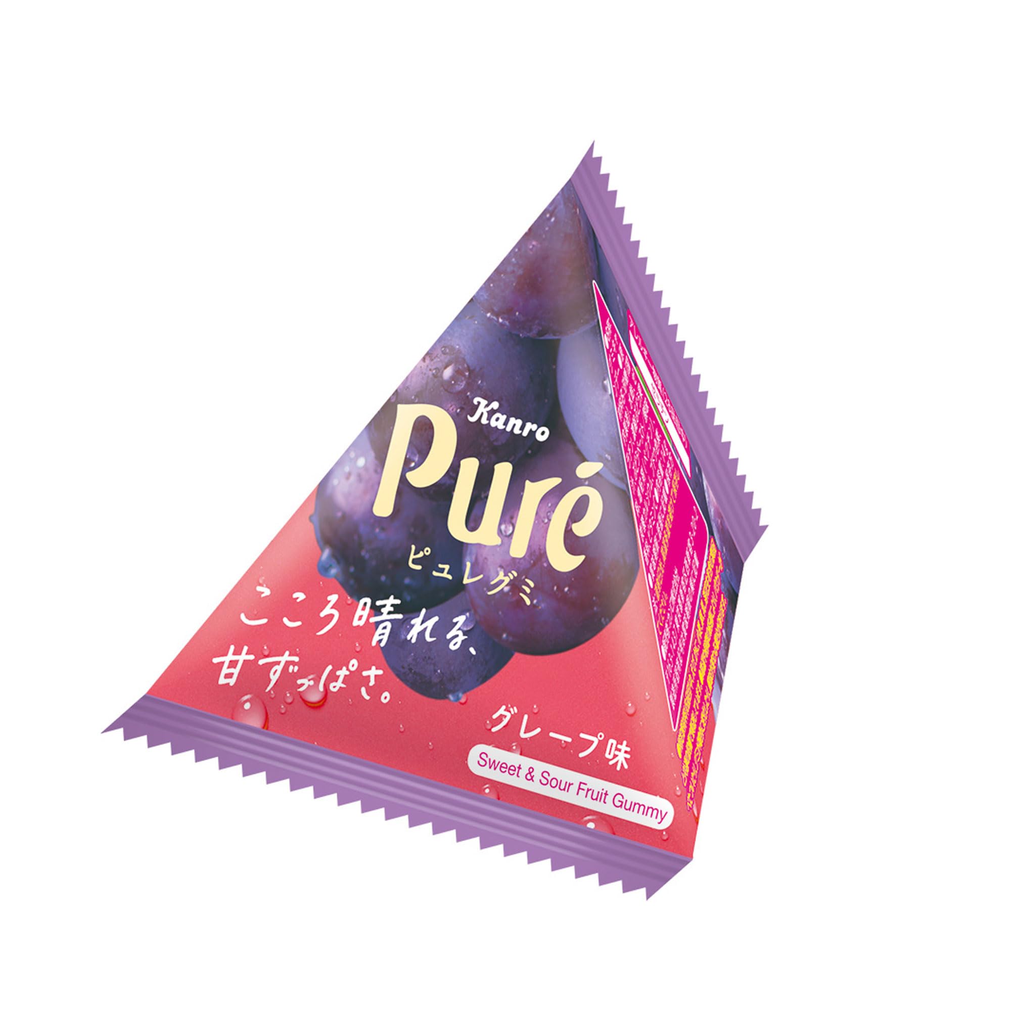 Kanro Puregumi Petit Triangle Grape, 13g x 24 pieces Grape 13 g×24個