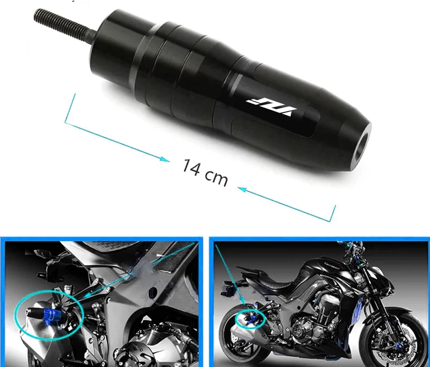 XIAXIA для YZF R1M, YZF-R3, YZF R25, YZF R6 2024 2025 Аксессуары из алюминия с ЧПУ для велосипеда, предотвращающие падение, Защита краш-панели, защита выхлопных газов, аксессуары для велосипедов yzfr (зеленый) [Параллельный импорт], фото 6
