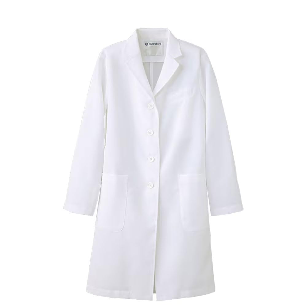 Nursery, Women's Daily Lab Coat, Doctor, Examination Clothes, Lab Clothes, For Research, Wrinkle Resistant Medium white