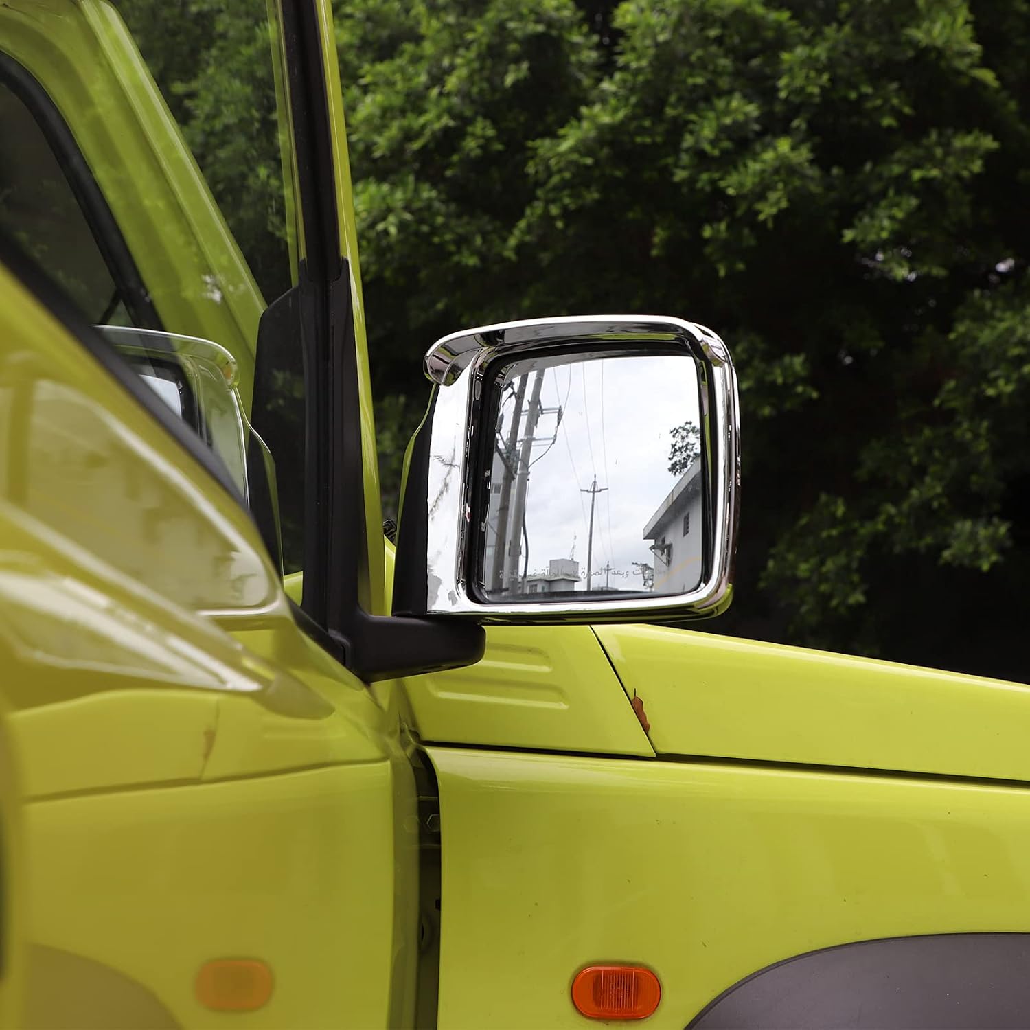 ANTC новая модель Suzuki Jimny Jimny carbon rain для бровей, защита от дождя, отделка бокового зеркала заднего вида Jimny Sierra JB64 JB74 2019+ модель автомобиля с эксклюзивным использованием ABS (яркая), фото 3