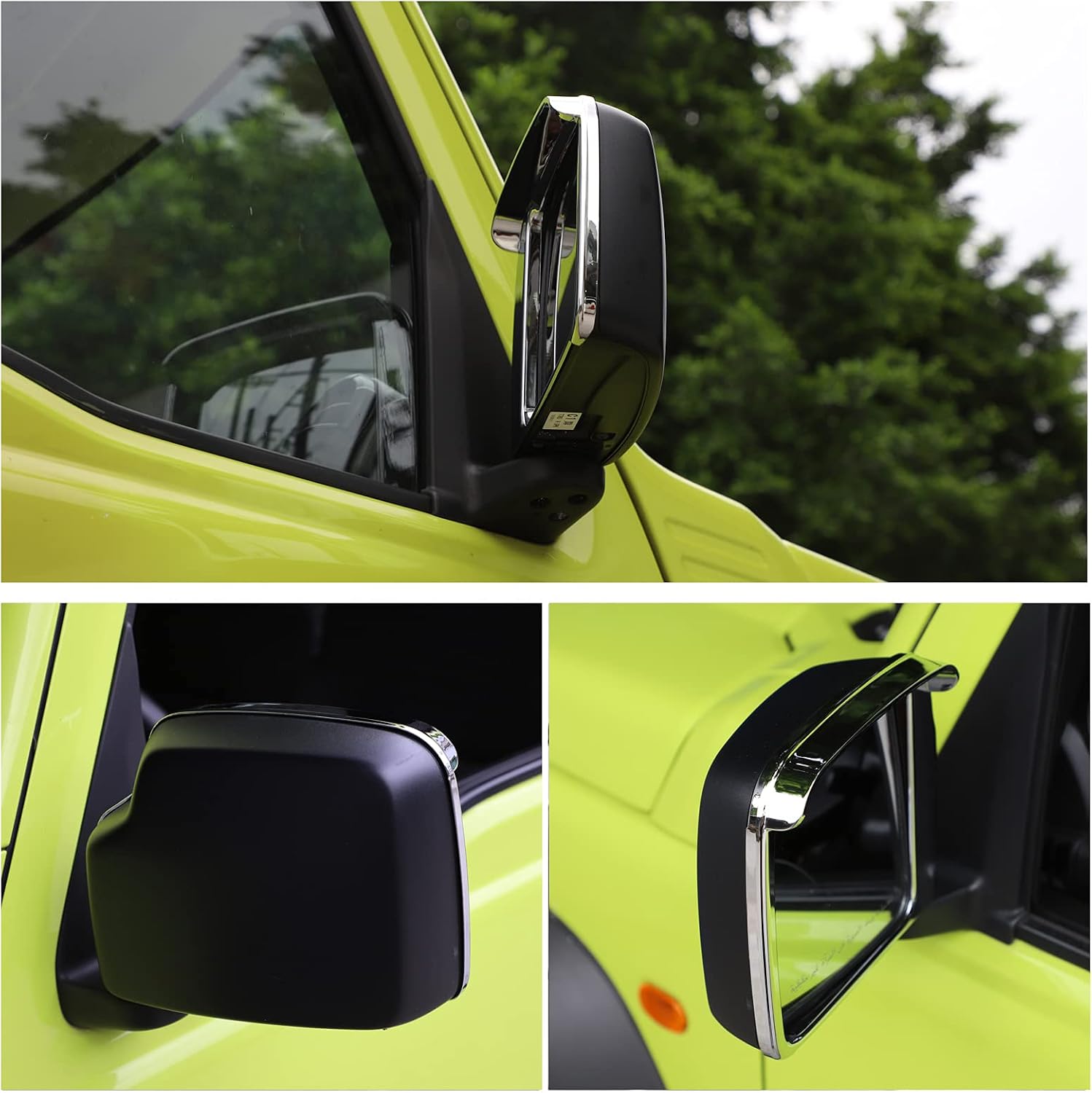 ANTC новая модель Suzuki Jimny Jimny carbon rain для бровей, защита от дождя, отделка бокового зеркала заднего вида Jimny Sierra JB64 JB74 2019+ модель автомобиля с эксклюзивным использованием ABS (яркая), фото 5