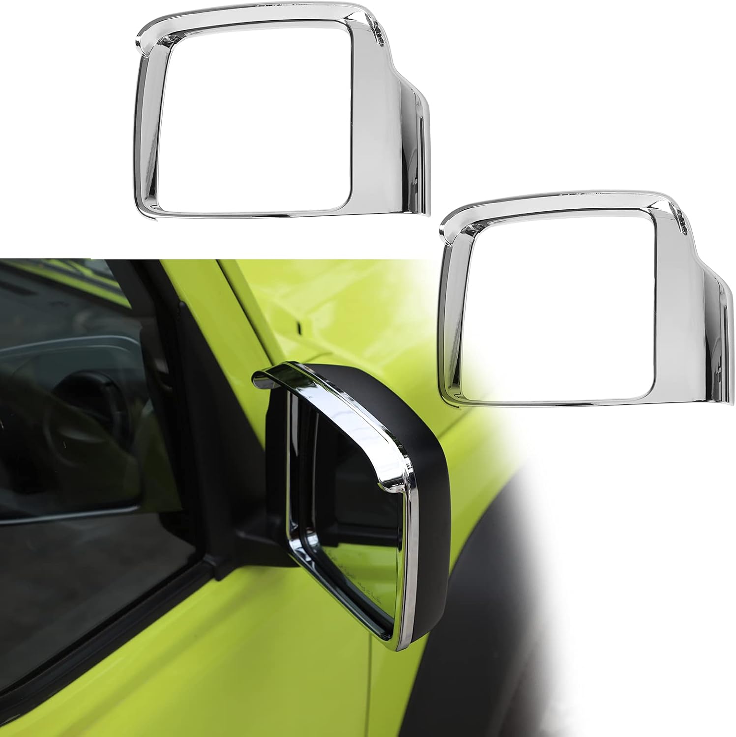 ANTC новая модель Suzuki Jimny Jimny carbon rain для бровей, защита от дождя, отделка бокового зеркала заднего вида Jimny Sierra JB64 JB74 2019+ модель автомобиля с эксклюзивным использованием ABS (яркая), фото 6