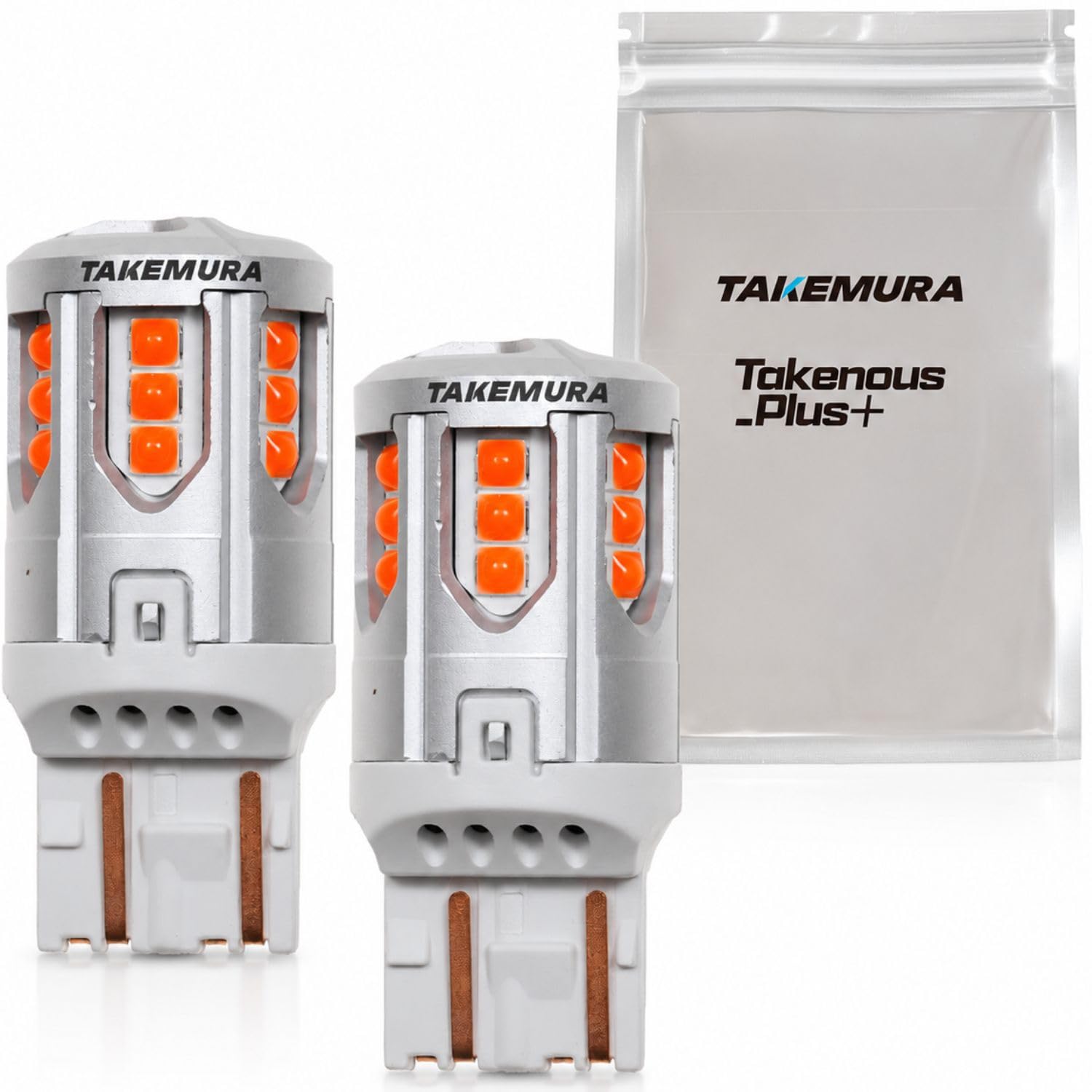 Takemura Shokai T20 LED Double Brake Lamp, 2,000 lm, Explosive Red, Tail Lamp, Compatible with Car Inspections, 12 V, Set of 2 red T20ダブル